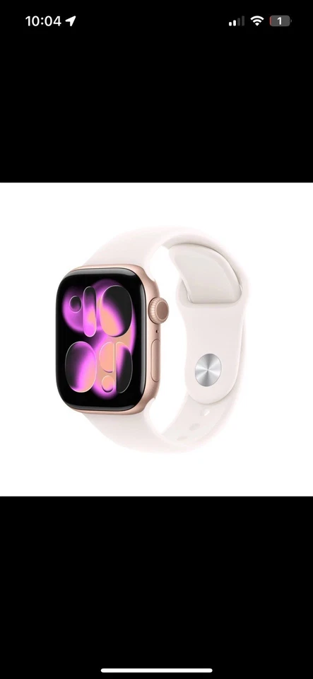 Apple Series 11 42 mm Waterproof Smart Watch GPS (2025) Light Blush Sport Band - Image 1 of 4