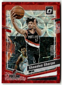 2023-24 Panini Donruss Optic NBA No. 170 Shaedon Sharpe Red Choice Prizm - Bild 1 von 2