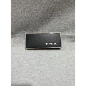 Estuche de caja de pluma estilográfica Parker vintage solo negro carcasa rígida - Imagen 1 de 6
