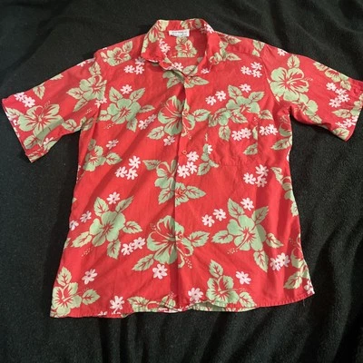 RARO Vintage Plumón Azul para Camisa Hawaiana Benetton M Foto 1 de 4