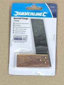 SILVERLINE 75MM DOVETAIL GAUGE SQUARE WITH HARDWOOD STOCK - Picture 1 of 1