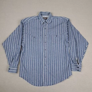 Vintage Panhandle Slim Shirt Mens Medium Large Striped Western Cowboy USA 90s - Picture 1 of 15