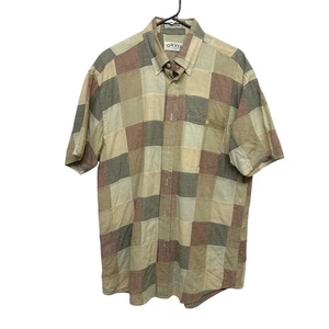 Orvis Patchwork Plaid Cotton Shirt Men’s L Short Sleeve Outdoor Heritage Preppy - Picture 1 of 6