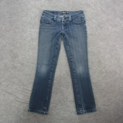 Pantalones de mezclilla elásticos de tiro medio Serfontaine para mujer 25 corte bota clásico Foto 1 de 4