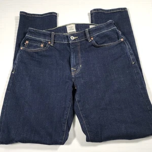 Jeans blu denim Flint & Tinder Selvedge taglio dritto lavaggio scuro 30x32 elasticizzato - Foto 1 di 17