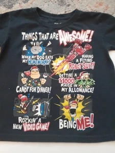Gildan Black Kids 'Things That Are Awesome-ME' Tshirt XS 4/5 Encourage Kids - Picture 1 of 9