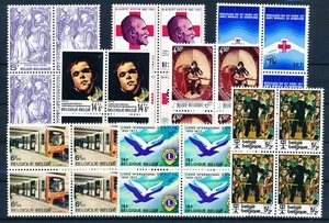LS63225 Belgium mixed thematics blocks of 4 MNH - Picture 1 of 1