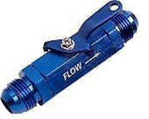 Aeroflow AF1000-16 Shut Off Valve -16AN Blue Billet Body with -16ORB Port S - Picture 1 of 4