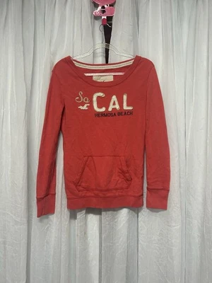 De colección Y2K Hollister SoCal Hermosa Playa Sudadera Logo Pullover Suéter Preppy XS Foto 1 de 4