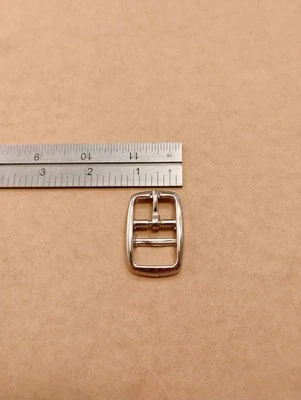 3/4" Nickel Plated Dog Collar / Double Bar Round Buckles (Pack Of 25) - Image 1 of 3