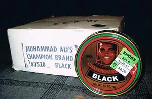 UNGLAUBLICHER SELTENER FUND Muhammad Ali Schuhcreme Karton Cassius Ton Boxen Boxer  - Bild 1 von 1