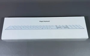 Brand New Apple Magic Keyboard w/ Numeric Keypad Key Silver & White USA English - Picture 1 of 5