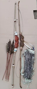 2 Stück Indianer Pfeil und Bogen mit Köcher und 10 Pfeilen Hand-Made, Dekoration - Bild 1 von 12