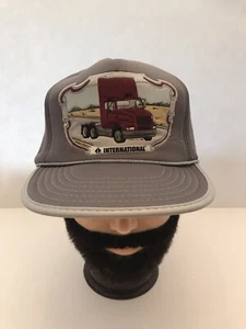 International Trucking Gray Grey Hat Vintage All Foam SnapBack Cord Tonkin 1988 - Picture 1 of 9