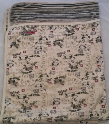 RARE Baby Naartjie Receiving Blanket Red Cotton Green Puppy Dog Star Stripe - Image 1 of 4