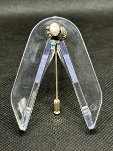 Vintage Perle & Türkis Stick Pin - Bild 1 von 13