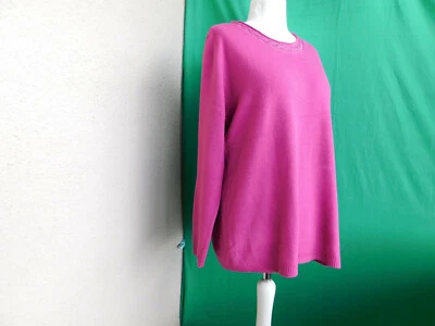 Damen Pullover Gr.XL.46.Beere.Mit Glasperlen benähet.Langarm. - Bild 1 von 4