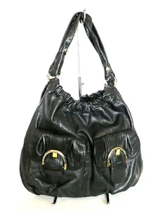 B MAKOWSKY Black Soft Butter Leather Slouchy Shoulder Hobo Handbag - Picture 1 of 10