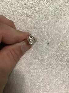 VINTAGE 10K GOLD NATÜRLICHER DIAMANT CLUSTER RING GRÖSSE 7 - Bild 1 von 10