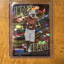 2023 Prizm Draft Picks Instant Impact #II-17 Bijan Robinson RC Gold Ice Prizm
