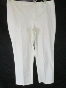 New Isaac Mizrahi Ankle Pants Stretch White Sz 22P Pull On A302697 Women CBN16 - Picture 1 of 6
