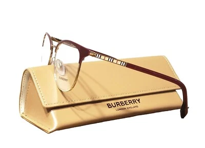 BURBERRY Eyeglasses Sophia BE 1355 1319 Bordeaux & Light Gold Frames 52 mm - Image 1 of 4