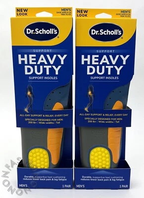 Pacote com 2 palmilhas órteses para alívio da dor Dr. Scholl's suporte resistente, masculinas 8-15 - Imagem 1 de 2
