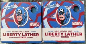 2 Dr. Squatch Soap Liberty Lather Cap America Limited Edition 5oz Bars - Picture 1 of 2