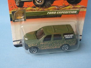 Matchbox Ford Expedition Military Police Olive Green Toy Model 70mm in USA BP - Picture 1 of 1