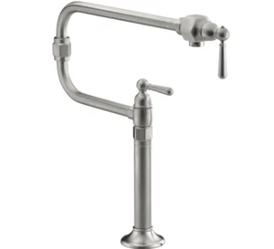 Kohler HiRise Double Handle Deck Mounted Pot Filler - K-7323-4-BS - Picture 1 of 8