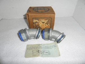 Bridgeport 454-LT2 Liquid Tight 1-1/2" Conduit Connectors 45 Degree  - Picture 1 of 5