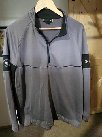 Lake WISCONSIN Country Club UNDER ARMOUR Half-Zip pullover GUC mens LARGE loose Cover