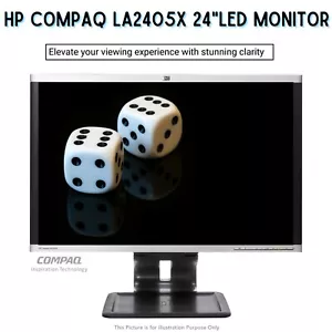 HP Compaq LA2405x 24" inch 1920x1200 1080P IPS LED Monitor Display Port DVI VGA - Picture 1 of 6