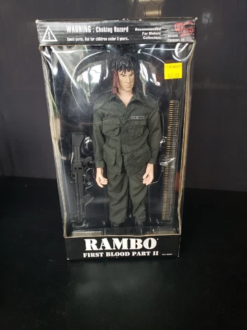 ✅ RAMBO First Blood Part II 12" Hardened Action Figure N2 Toys New in Box Cover