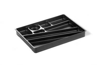 Durable IDEALBOX Stationery Draw Organiser Desk Tidy Insert Tray Storage | Grey - Image 1 of 4