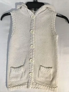 Gymboree Girl’s Sweater Vest with Hood, Pockets, Button Down Front/Size XS (3-4) - Picture 1 of 9
