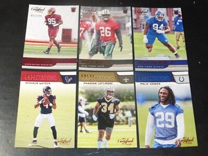 (6) 2017 CERTIFIED CUTS RC/INSERT LOT~DESHAUN WATSON~JONATHAN ALLEN/399~6 CARDS
