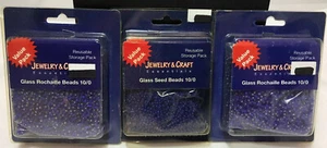 GLASS SEED BEADS 10/0 3 Packs BLUE JEWELRY & CRAFT ESSENTIALS  New - Bild 1 von 10