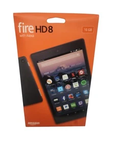 Amazon Fire HD 8 W/ Alexa (7th Generation) 16GB WiFi - Black Color - New Sealed - Picture 1 of 7