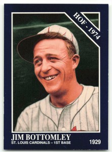 1992 PACIFIC MCDONALD'S ST. LOUIS CARDINALS JIM BOTTOMLEY ST. LOUIS CARDINALS #1