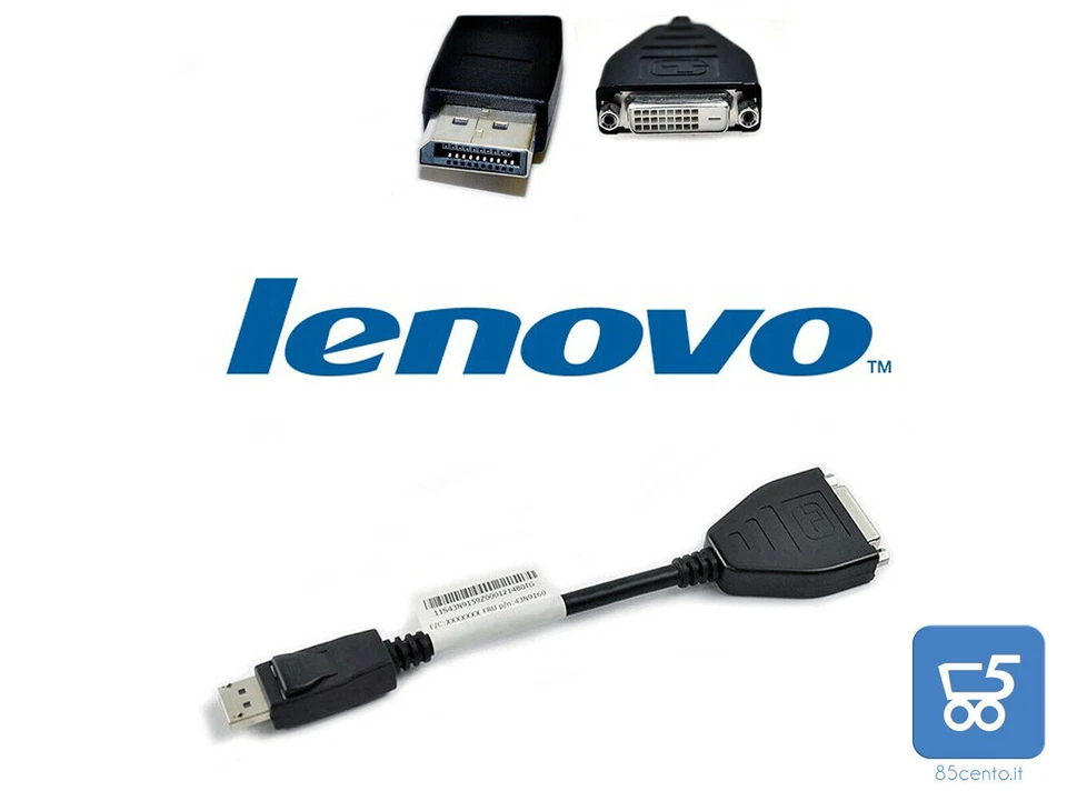 Adattatore video professionale DisplayPort a DVI DVI-D ATI GTX HP DELL LENOVO DP - Immagine 1 di 1