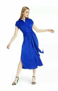 Cushnie for Target Women's Tie-Front Shirt dress Royal Blue - XS - Picture 1 of 3