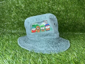 South Park Bucket Hat 1998 Green Denim Vintage Gramercy Comedy Central S/M - Picture 1 of 7