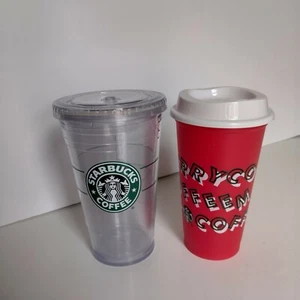 Starbucks lot of 2 cups, Used - Picture 1 of 6