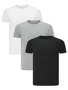 Men's Plain Blank T-shirt Basic Tee White Black Grey sizes XS - XXXL New Bulk - Picture 1 of 12
