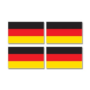 Germany German Country Flag - Sheet of 4 - Window Bumper Stickers - Bild 1 von 1