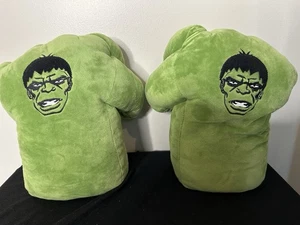 Vintage 2003 ~ BIG GREEN HULK WEICHE PLÜSCHHANDSCHUHE ~ HULK SMASH HANDS ~ HULK BOXHÄNDE - Bild 1 von 6