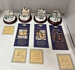 VTG 4 Thomas Kinkade Hawthorne Village Victorian Lights Christmas Holiday READ - Bild 1 von 18