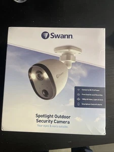 Swann SWIFI-SPOTCAM 1080p Spotlight Outdoor Security Camera - White New Sealed - Picture 1 of 6