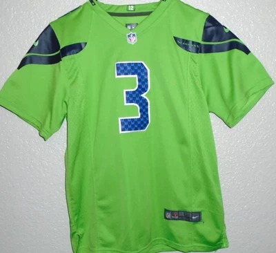 Camiseta Nike Seattle Seahawks #3 Russell Wilson NFL Verde JUVENTUD GRANDE Color Rush Foto 1 de 3